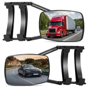 KAOLALI 2pcs Rétroviseur de remorquage Voiture Rétroviseurs de Remorquage de Caravane, Rétroviseur d'extension Extérieurs Réglable pour Camping-Car, Caravane, RV, Fourgons - La piece auto