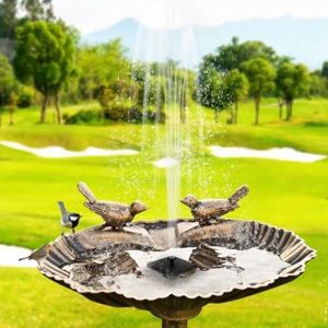 FONTAINE DE JARDIN Fontaine à eau solaire flottante pour oiseaux - Bl