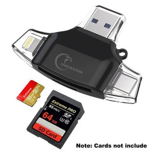 Lecteur de Carte Micro SD-SD pour iPhone [Certifié Apple MFi], Adaptateur de  câble OTG pour Appareil Photo USB avec Charge, po[66] - Cdiscount  Informatique