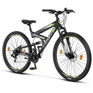 VTT Vélo tout terrain Licorne Bike Strong 2D - Schwarz/Lime - 26