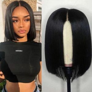 Perruque Courte Femme – Noir Naturel – Cheveux Humains – Carré Lisse 30cm – +cadeau