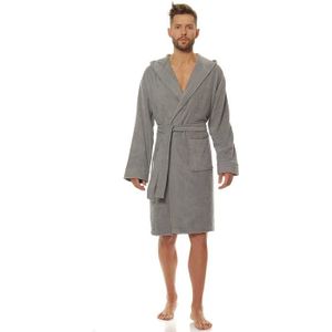 L&L 9106 Peignoir de en Tissu éponge pour Hommes Extrêmement Léger Robe de Chambre Pleine Longueur. 
