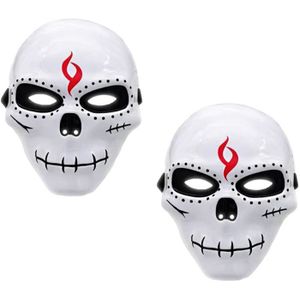 Adulte Blanc Homme Plain Blank Day of the Dead Squelette Crâne Costume Masque 