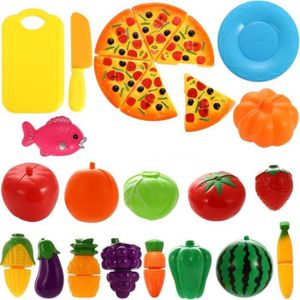 DINETTE - CUISINE Aliments à jouer Jeu de Coupe, Fruits et légumes, Jouets éducatifs pour Enfants et Enfants 24pcs