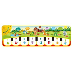 TAPIS ÉVEIL - AIRE BÉBÉ 90x27cm bébé tapis de jeu Musical animaux son 8 Instruments ton réglable clavier de Piano jouets éducatifs pour enfants enfants cade