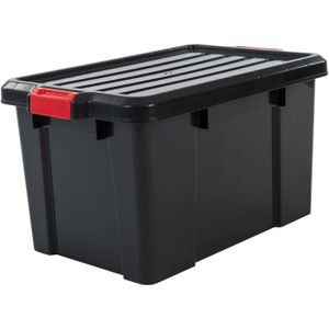 en plastique taille 5 Lot de 5 boite bac a bec IN-Box en noir