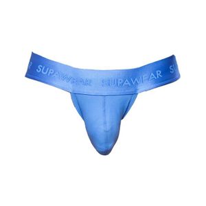 STRING - TANGA Supawear - Sous-vêtement Hommes - Jockstrap Homme - Ribbed Jockstrap Marina - Bleu - 1 x