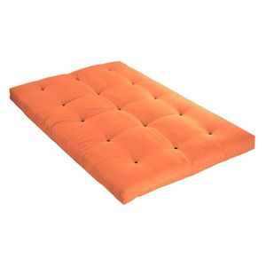 FUTON Matelas futon orange goyave en latex 90x200