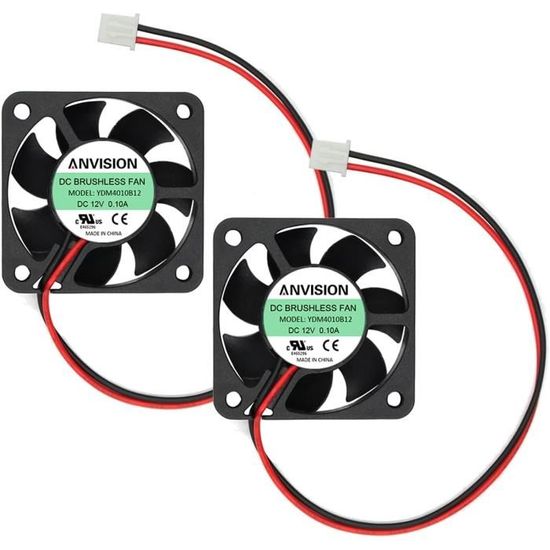Lot De 5 Ventilateurs 40x10mm 12V à Roulements Hydrauliques - Pour Refroidissement Silencieux Et Durable