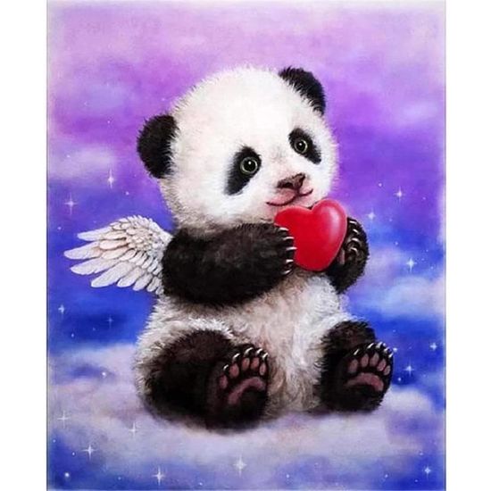Kit Peinture Diamant 5D Panda 30x40cm - DIY Adultes/Enfants - QENSPE