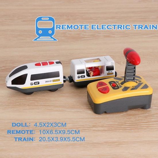 LiRiQi Train Électrique Télécommandé Enfant - Locomotive à Piles, Sons Et Lumières - Compatible Thomas Et Brio