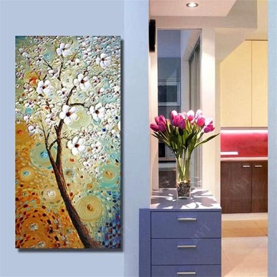 Kit Peinture Diamant 5D "Fleurs De Cerisier" - Toile 30x40 Cm, Strass Inclus - Activité Relaxante Pour Adultes Débutants - Déco Maison