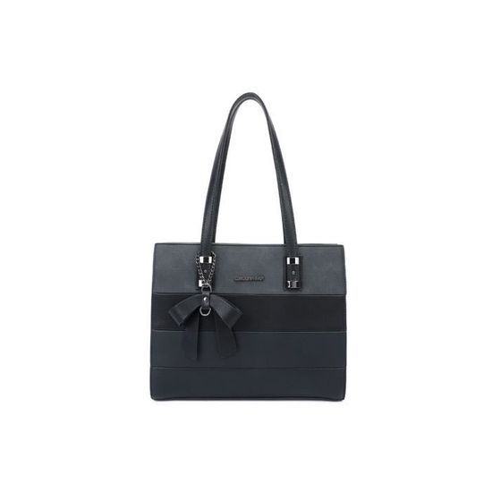 Sac à Main Femme Gallantry Format A4 - Cabas Rayures Multicolore - Porté Épaule Poches Multiples - Style Chic
