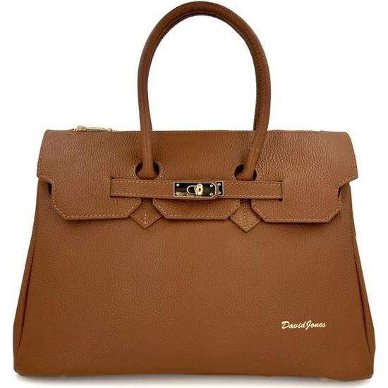 Sac à main cuir femme marron bleu