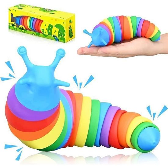 Jouet sensoriel à limaces articulé 3D - KAKOO - Chenille souple - Cadeaux  pour enfants et adultes - Cdiscount Jeux - Jouets