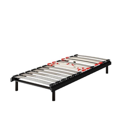 Sommier à Lattes 140x190 Cm – 20 Lattes En Bois – Cadre Métal – Fabrication Française – Sans Pieds
