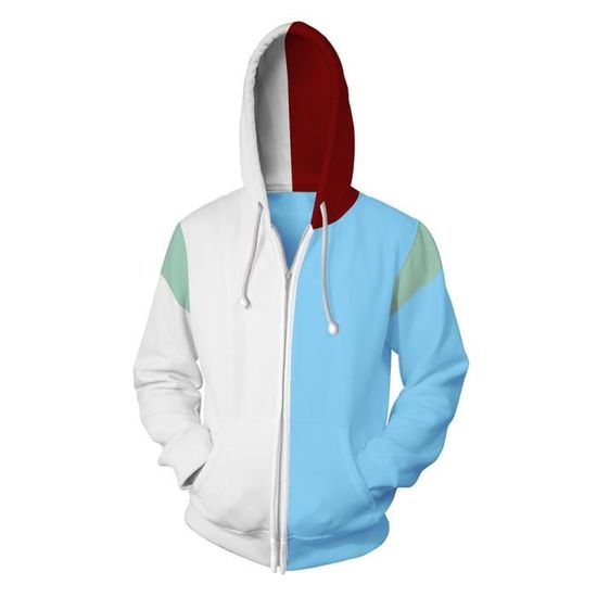 Sweats a capuche imprimes en 3d Sweat a capuche My Hero Academia Todoroki Shoto Cosplay pull de sport pour hommes et femmes a fer 2 Cdiscount Pret a Porter