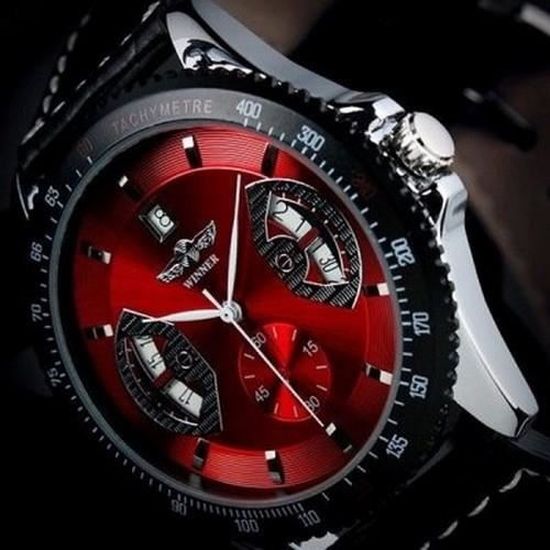 Montre cadran hotsell rouge