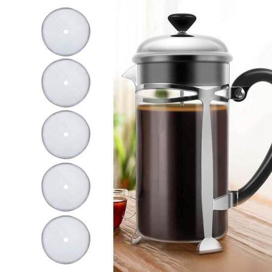 Lot De 6 Tamis En Acier Inoxydable 304 Pour Presse Française 8 Tasses (1000 Ml) - Filtration 100 Mailles, Durable Et Lavable