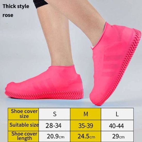 Sur Chaussure Imperméable Velo 2 Paires De Surchaussures Imperméables Réutilisables Avec Fermeture éclair - PVC - Blanc - Tailles XL/XXL Couvre Pieds Voyage