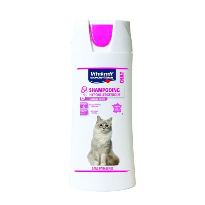 VITAKRAFT Shampooing hypoallergénique - 250 ml - Pour chat