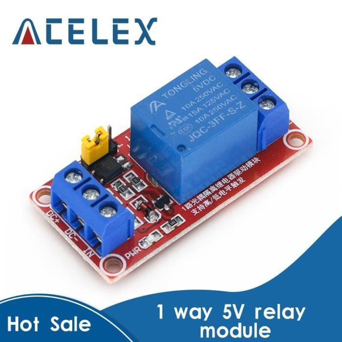 Electrely Lot De 6 Modules Relais 1 Canal 5V Optocoupleur - Déclenchement Haut/Bas Niveau
