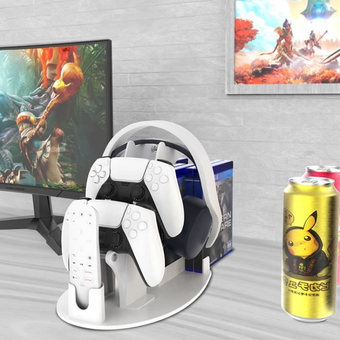 Blanc Support de rangement pour disque de jeu Support de rangement pour poignée Support pour accessoires pour poignée PS5