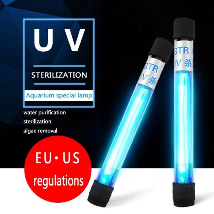 Eclairage,Lampe de stérilisateur UV d'aquarium à poissons Lampe de stérilisation Submersible UV, lampe de - Type EU-9W--(220-240V)