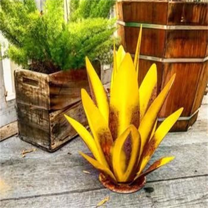 Objet Decoratif Bricolage Métal Art Tequila Sculpture Rustique Jardin Cour Décor À La Maison 9 Feuilles Sjl210201885