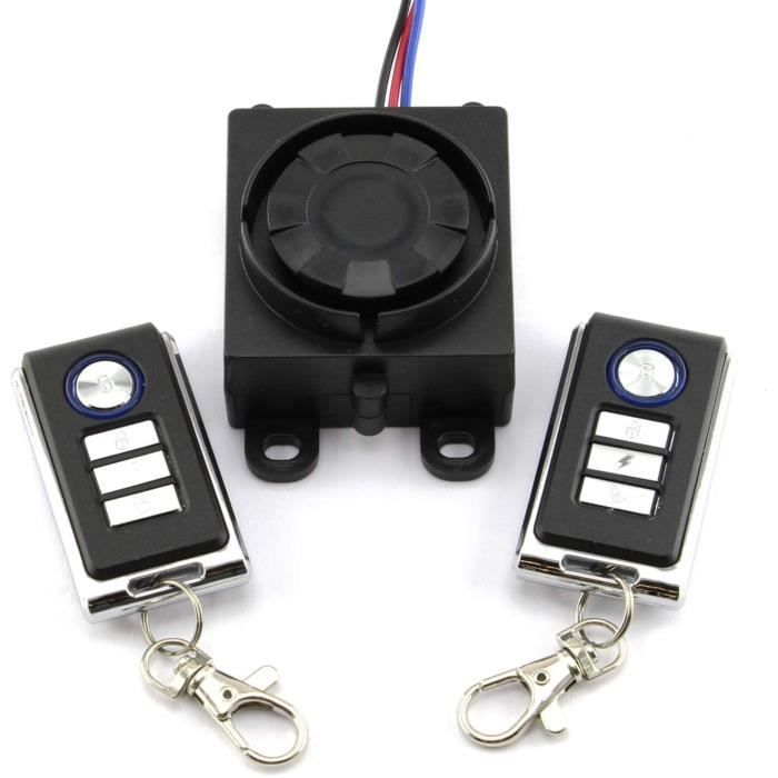 Easy 2 Fit Système d'alarme universel pour moto, scooter 12 V avec 2 télécommandes 125 dB