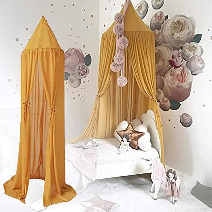 Ciel de lit pour bebe fille garçon Maison de jeuxdôme Moustiquaire ciel de lit Tente de litLit Moustiquaire Lit à Baldaquin Rid 780