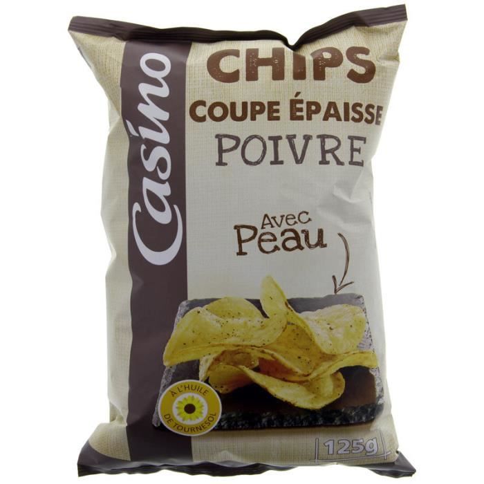 Chips coupe épaisse poivre - 125g