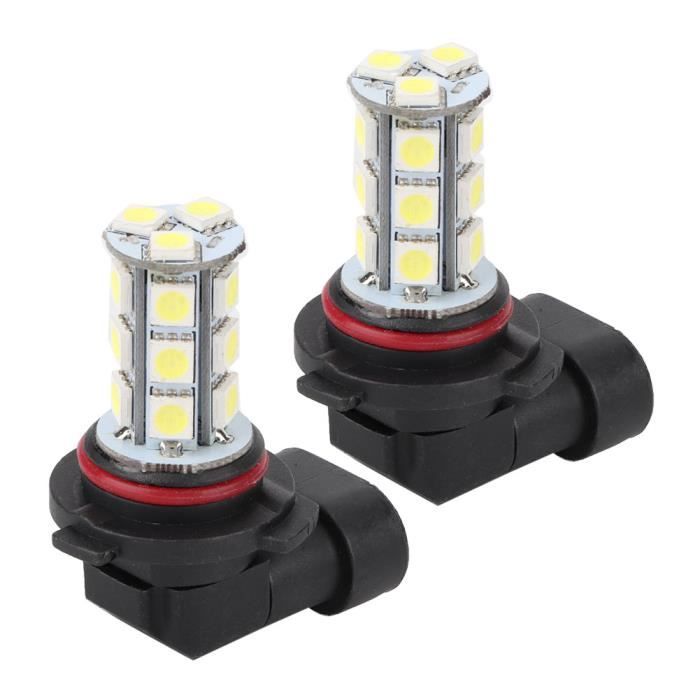 Cikonielf Feux de jour 2x HID blanc HB3 9005 18SMD 5050 LED voiture DRL brouillard conduite phare ampoule lampe 12V