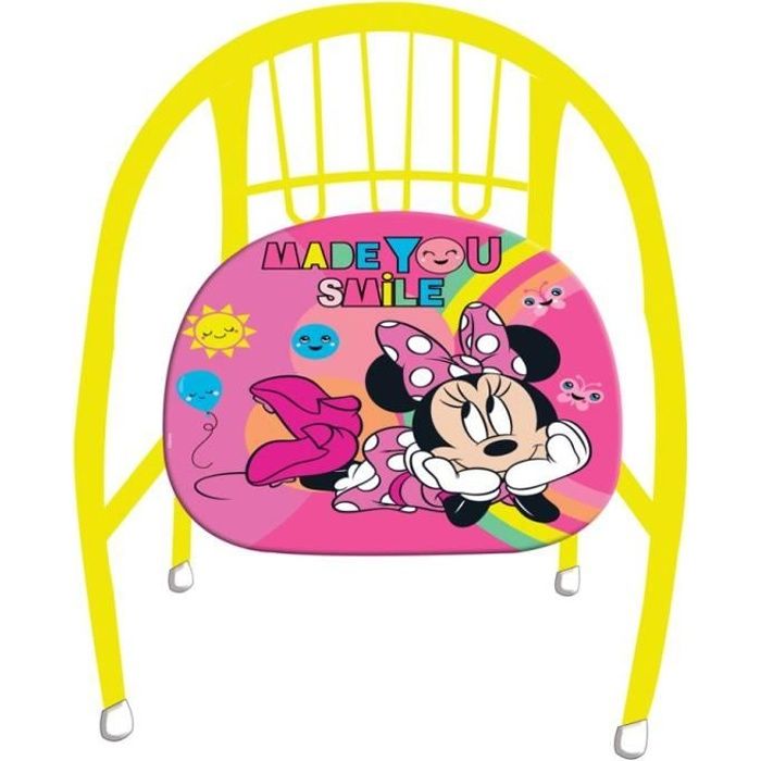 Disney chaise haute Minnie Mouse filles 36 cm acier jaune/rose