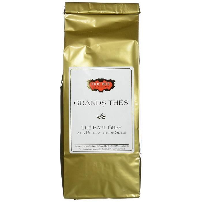 Eric Bur Thé Earl Grey à la Bergamote de Sicile 100 g - Lot de 6 - 715