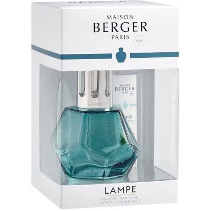 COFFRET LAMPE DIFFUSEUR DE PARFUM GEOMETRY BLEUE - MAISON BERGER PARIS