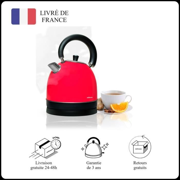 Bouilloire électrique printemps! rouge MELLERWARE