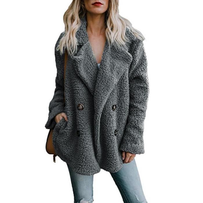 Manteau Long Manteaux D'hiver Femmes Veste Mélanges De Laine Chaud Pardessus