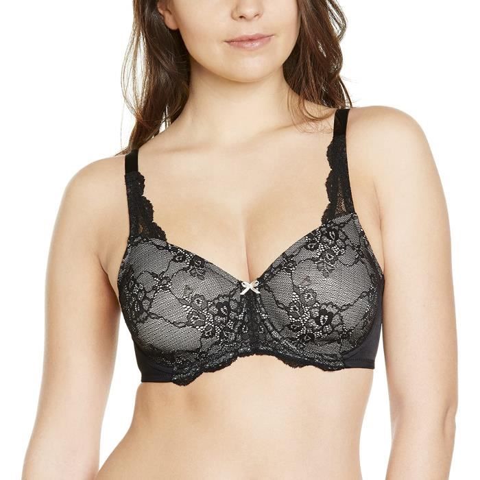 Triumph Femme Contournage Sensation W01 Uni Complet Tasse Soutien-Gorge, Noir, 32D