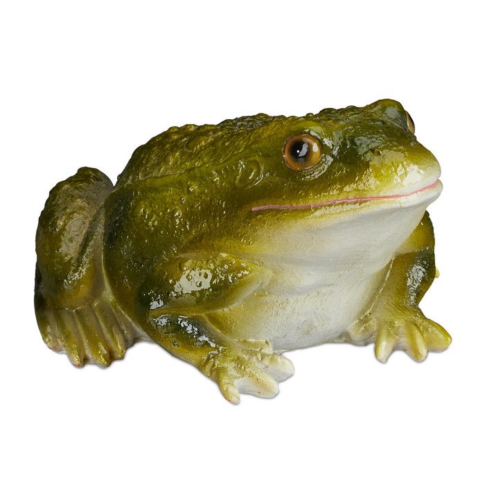 Relaxdays Statue grenouille figurine déco jardin crapaud en pierre décoration balcon terrasse étang - 4052025939151