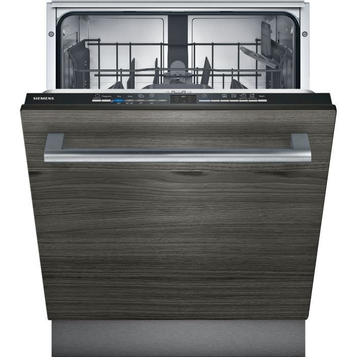 Lave-vaisselle tout intégrable SIEMENS SE61IX12TE iQ100 - 12 couverts - Induction - L60cm - 48 dB - Bandeau Noir