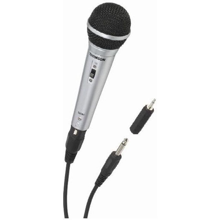 THOMSON M151 Micro dynamique - Fiche jack 6,35 mm, prise XLR - Argent