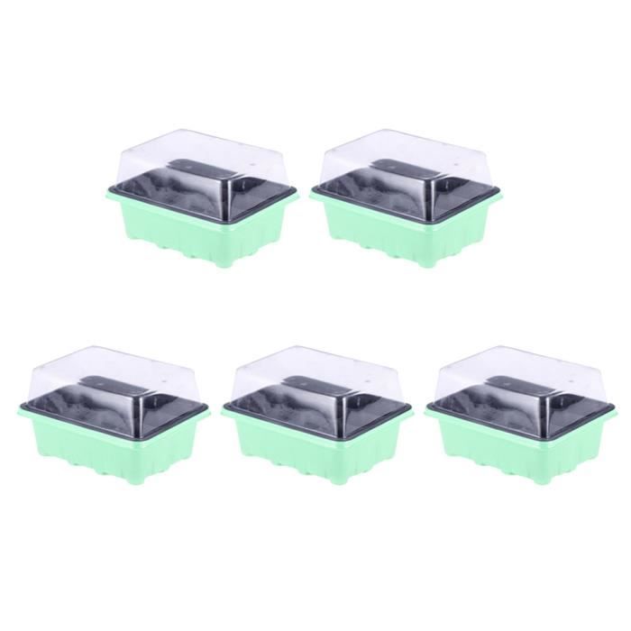 5 Pcs 12 Cellules Semis Plateau Pépinière Pots Ménage Pratique Grower Semence MINI-SERRE - PACK GERMINATION - PACK BOUTURAGE
