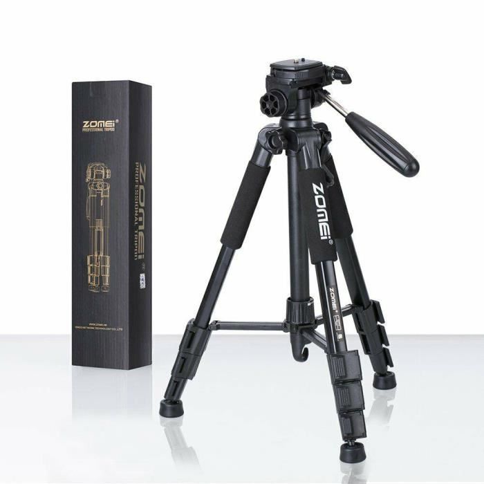ZOMEI Professional Aluminium Portable Trépied Tripode voyage pour appareil photo - Caméscope - Noir
