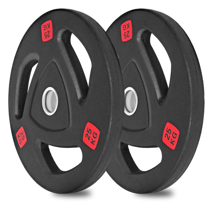 Lot de plaques de poids bumper plates 150/110/90 kg pour