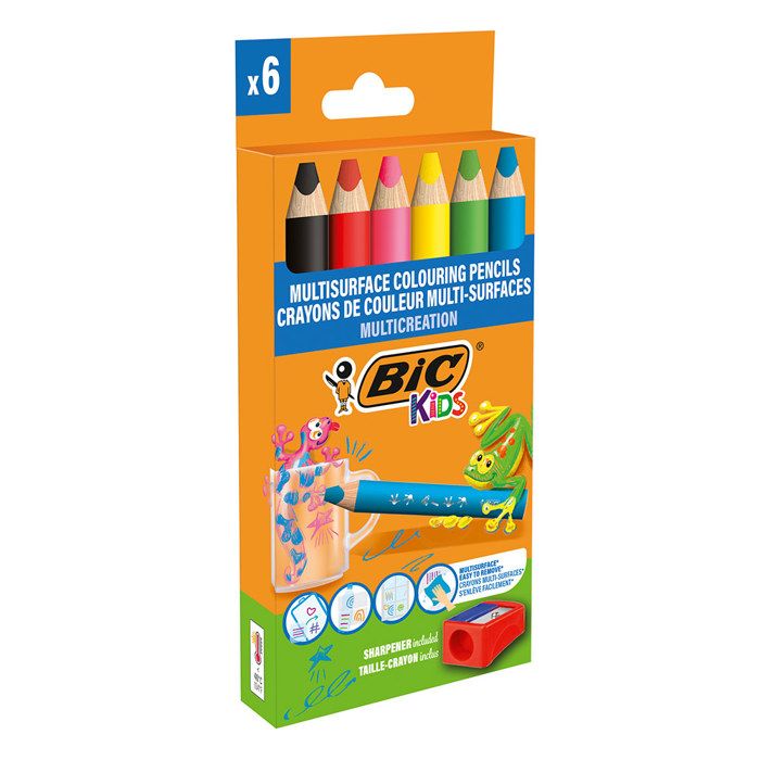 Baker Ross Gros crayons (36 par lot), coloris assortis, loisirs créatifs pour enfants