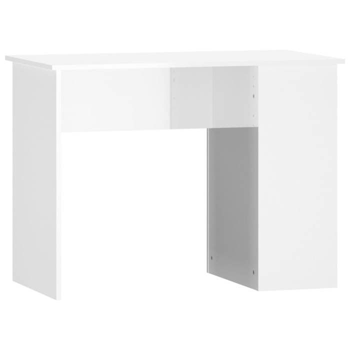 Bureau - CLOUD - Blanc brillant - 100x55x75 cm - bois dingénierie LL200512