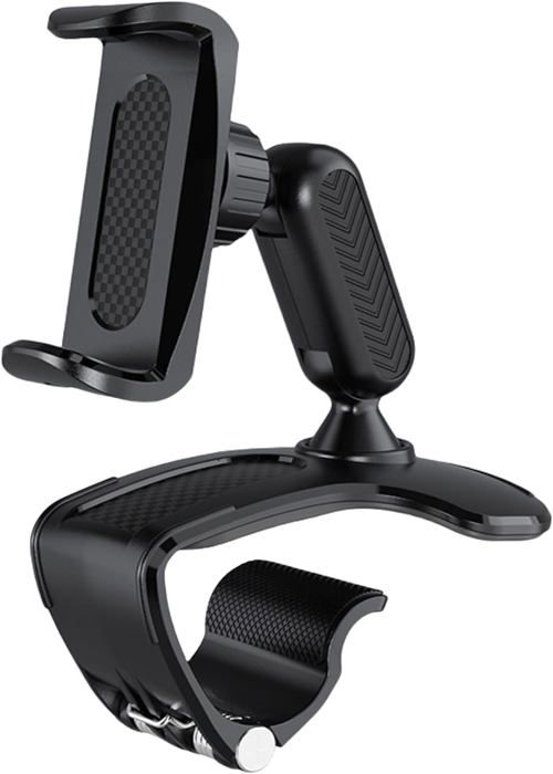 Support Voiture Universel Pour Téléphone - Pince Réglable - Fixation Ventouse - Noir - Neuf