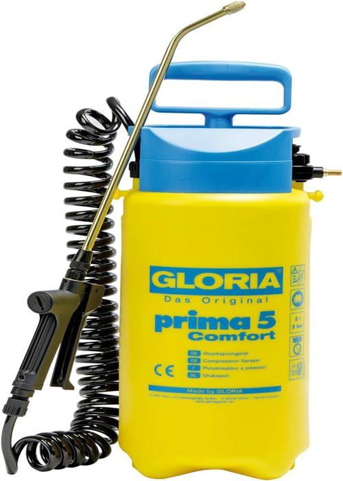 Pulvérisateur à Pression Gloria Prima 5 Comfort - 5L - Tuyau Spirale 2.5m - Pression 3 Bars