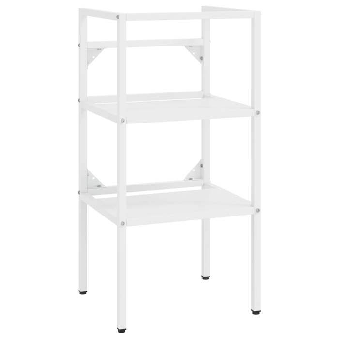 Bonne qualité - Armoire de rangement Cadre de lavabo de salle de bain et WC - BONNIE - Blanc 40x38x83cm Fer DECO M2296844